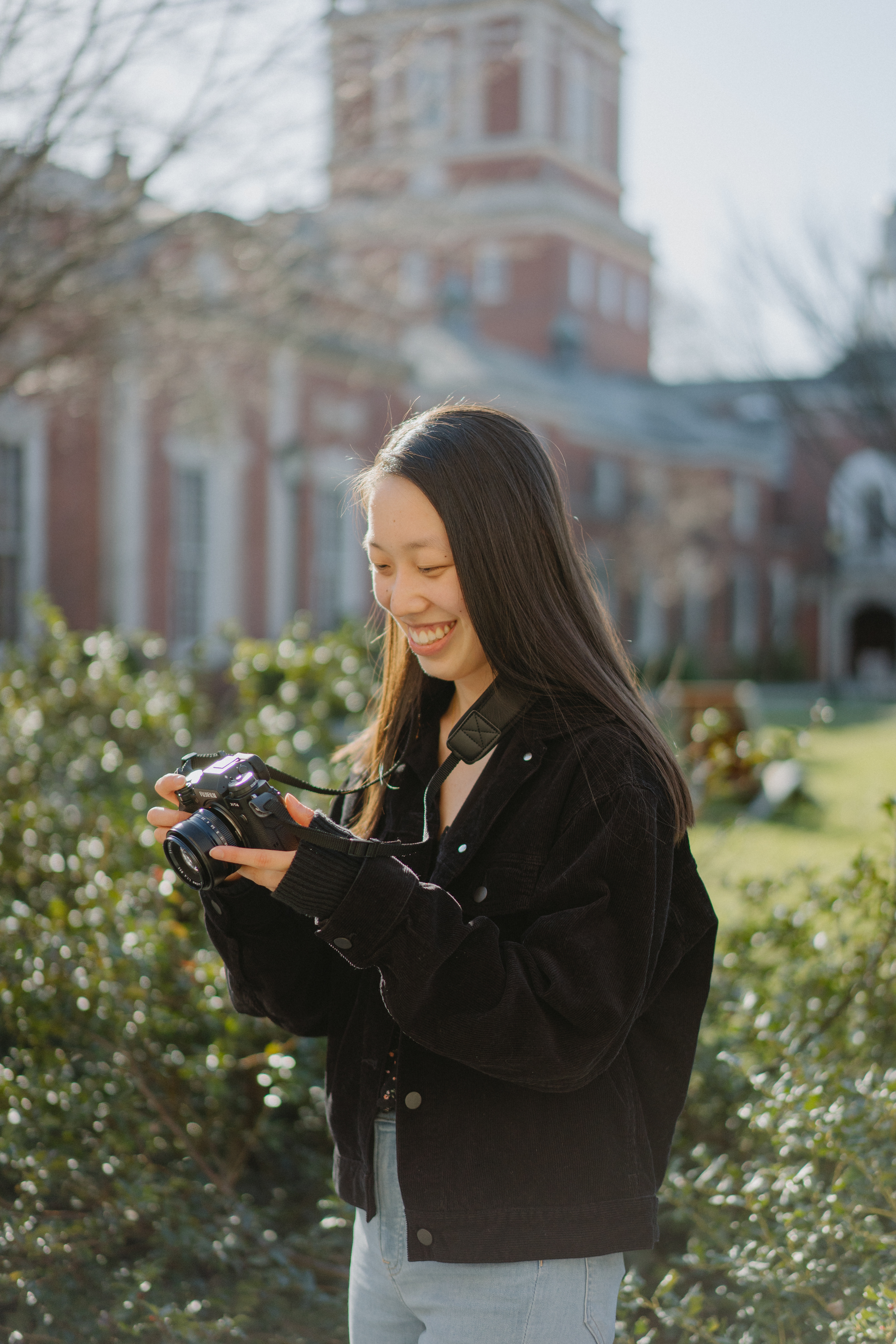 Anna Zhang with camera